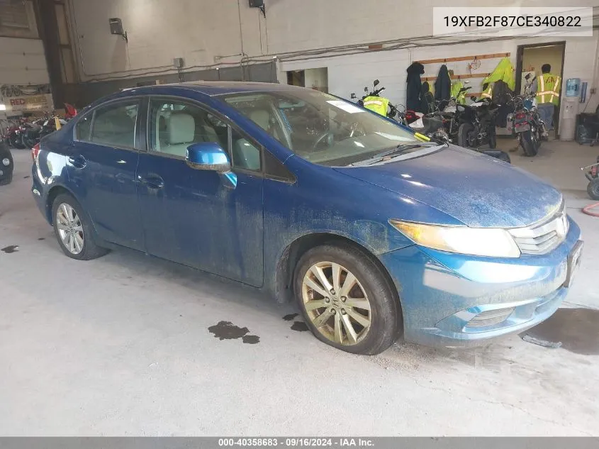 19XFB2F87CE340822 2012 Honda Civic Ex