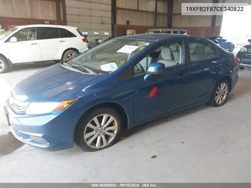 19XFB2F87CE340822 2012 Honda Civic Ex