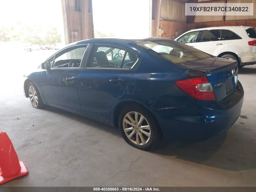 19XFB2F87CE340822 2012 Honda Civic Ex