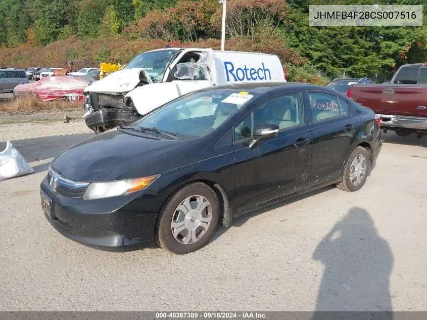 2012 Honda Civic Hybrid VIN: JHMFB4F28CS007516 Lot: 40367389