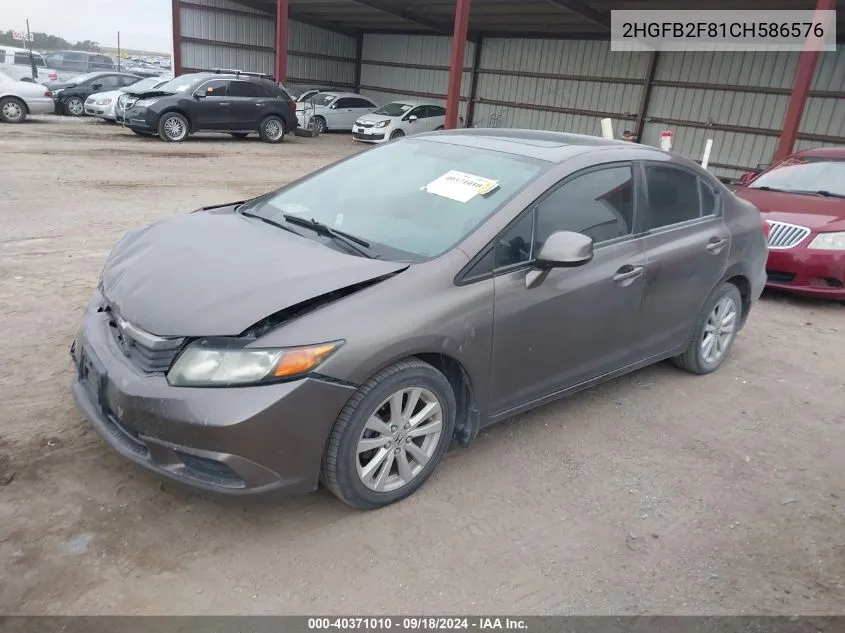 2HGFB2F81CH586576 2012 Honda Civic Ex