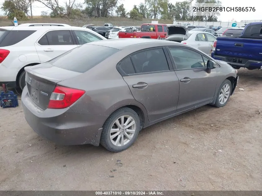 2HGFB2F81CH586576 2012 Honda Civic Ex