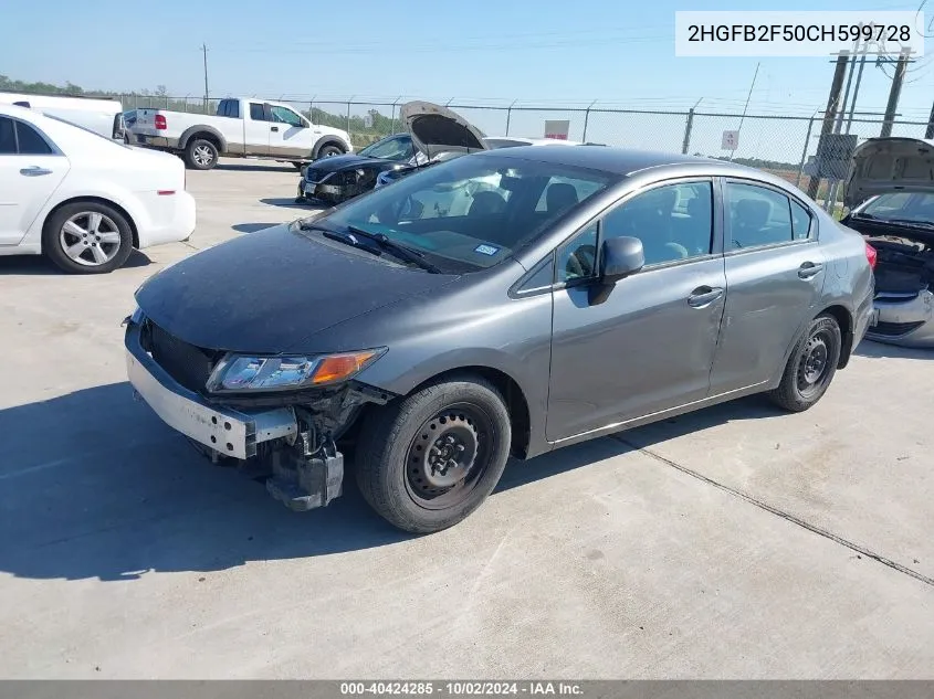 2HGFB2F50CH599728 2012 Honda Civic Lx