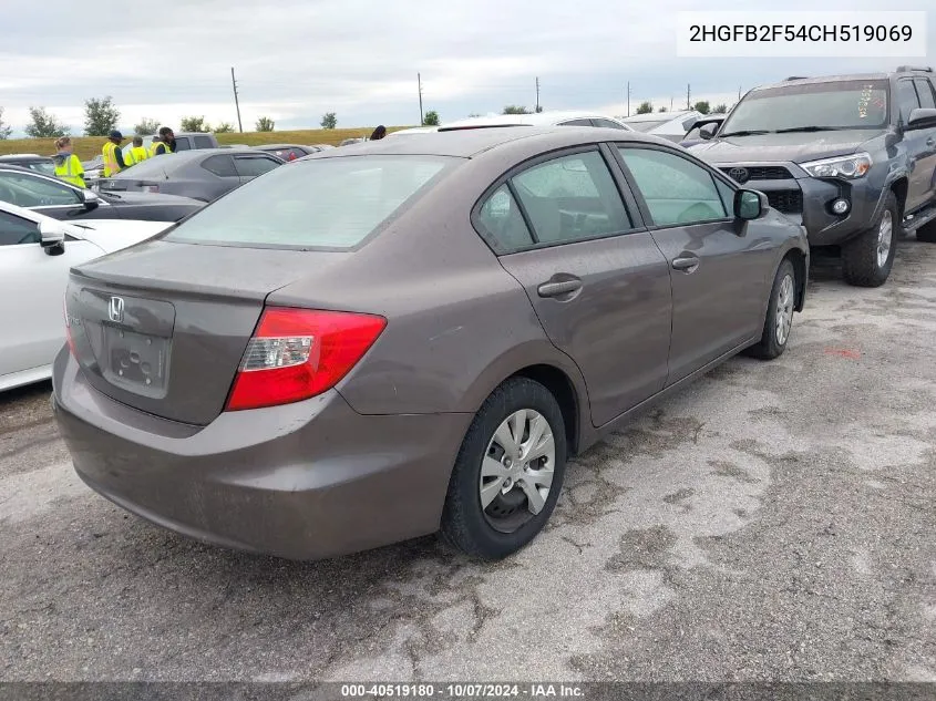 2HGFB2F54CH519069 2012 Honda Civic Lx