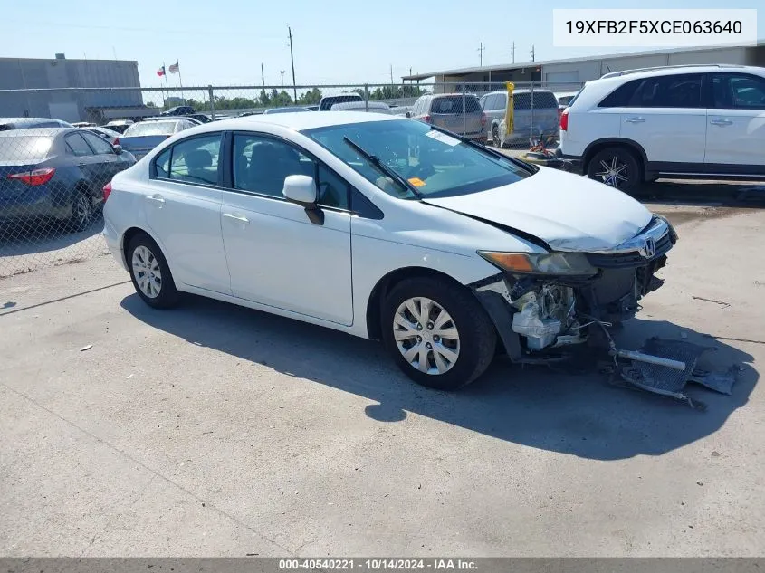 19XFB2F5XCE063640 2012 Honda Civic Lx