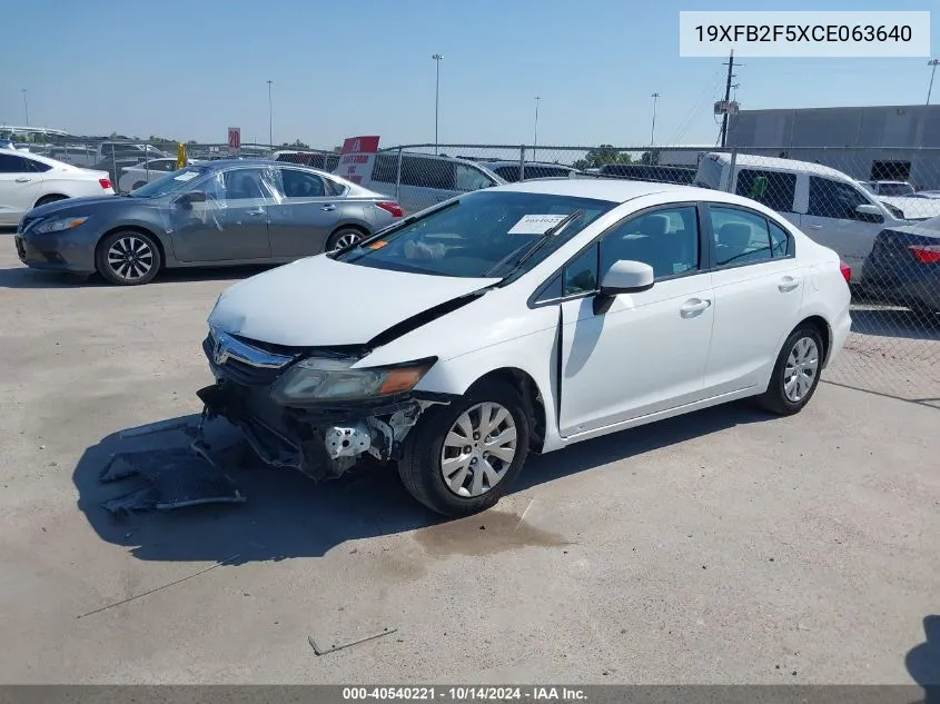 19XFB2F5XCE063640 2012 Honda Civic Lx