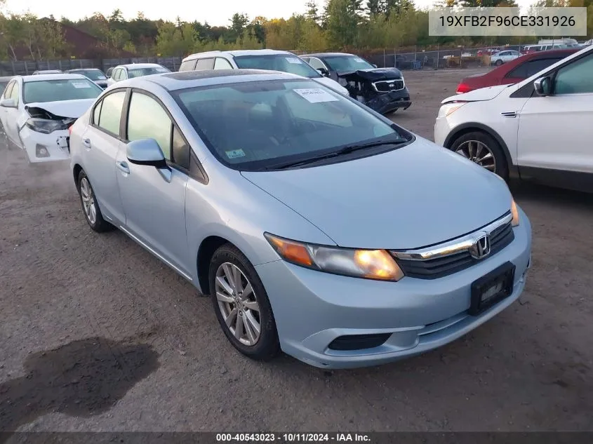 19XFB2F96CE331926 2012 Honda Civic Exl