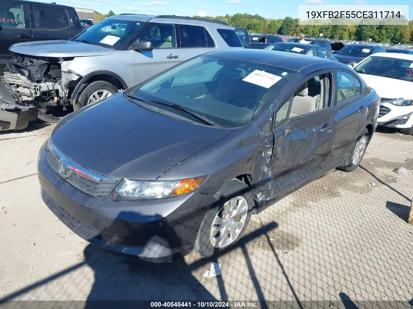 2012 Honda Civic Lx VIN: 19XFB2F55CE311714 Lot: 40545441