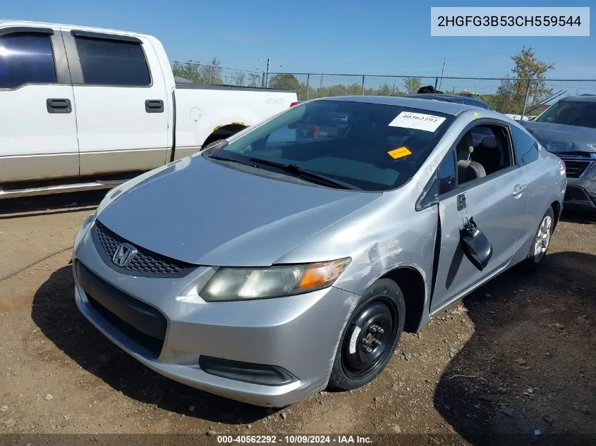 2012 Honda Civic Lx VIN: 2HGFG3B53CH559544 Lot: 40562292