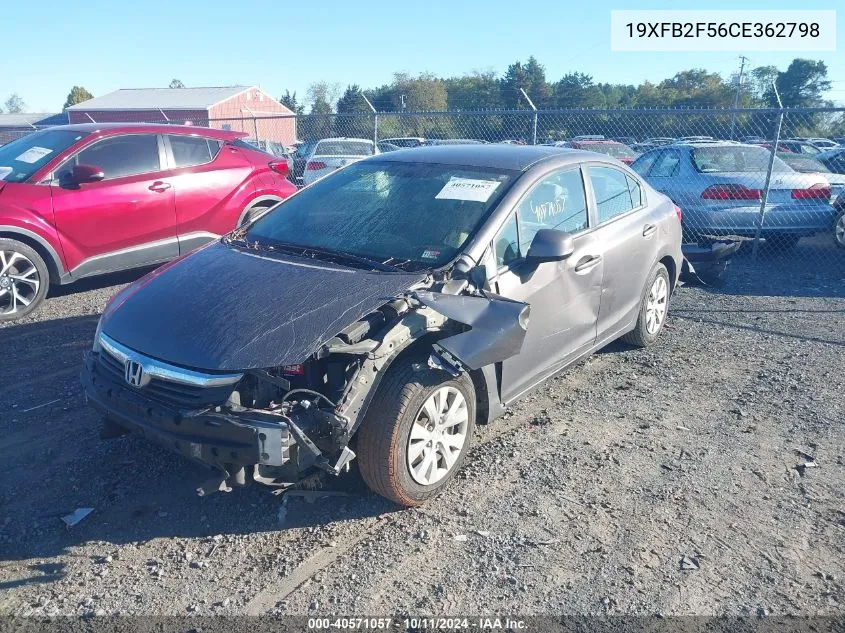 19XFB2F56CE362798 2012 Honda Civic Lx