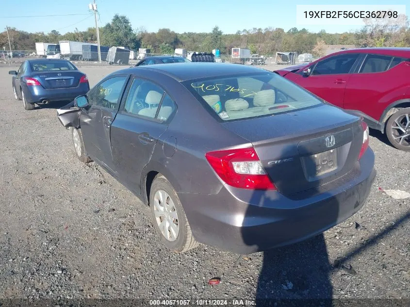 19XFB2F56CE362798 2012 Honda Civic Lx