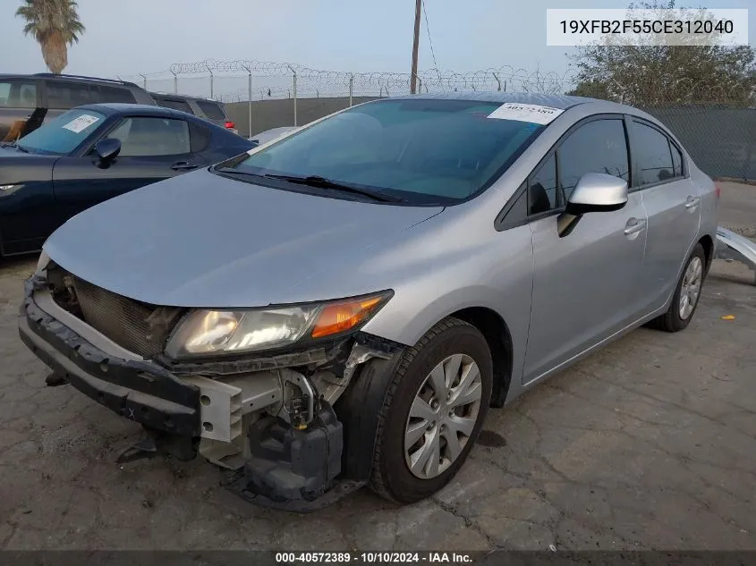 2012 Honda Civic Lx VIN: 19XFB2F55CE312040 Lot: 40572389