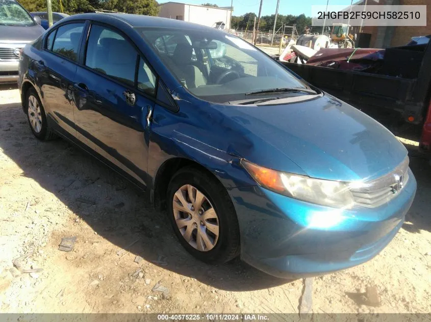 2HGFB2F59CH582510 2012 Honda Civic Lx