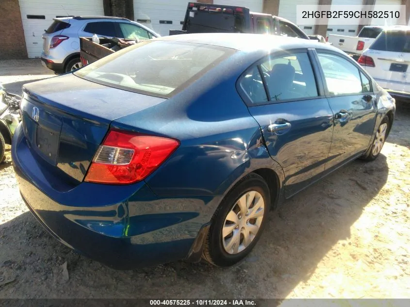 2HGFB2F59CH582510 2012 Honda Civic Lx