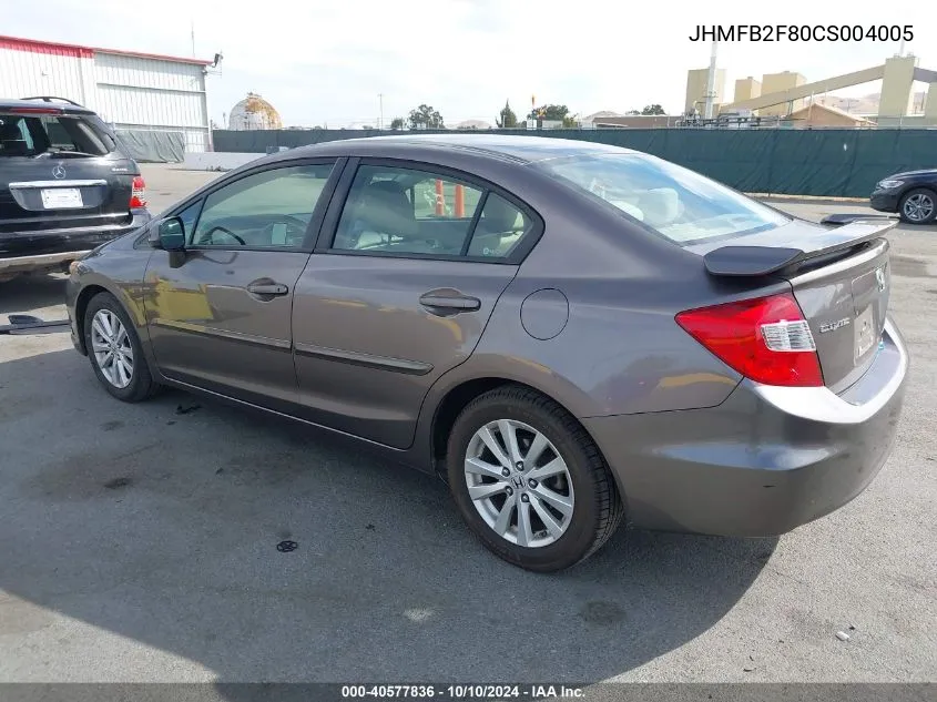 JHMFB2F80CS004005 2012 Honda Civic Ex