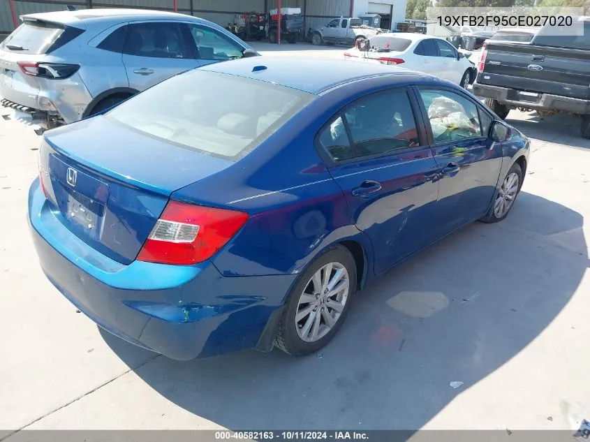 2012 Honda Civic Ex-L VIN: 19XFB2F95CE027020 Lot: 40582163