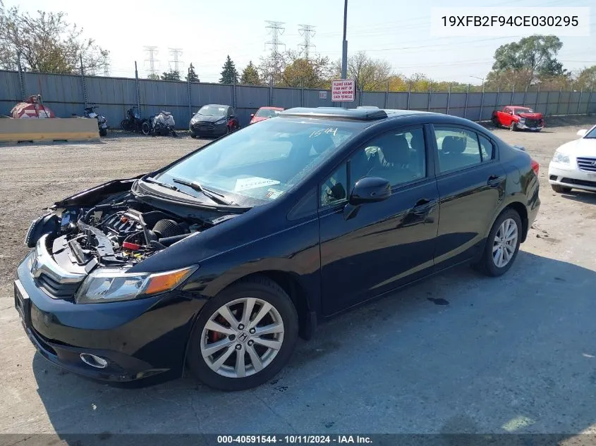 19XFB2F94CE030295 2012 Honda Civic Ex-L