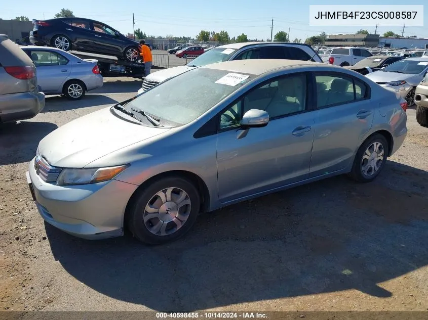 JHMFB4F23CS008587 2012 Honda Civic Hybrid