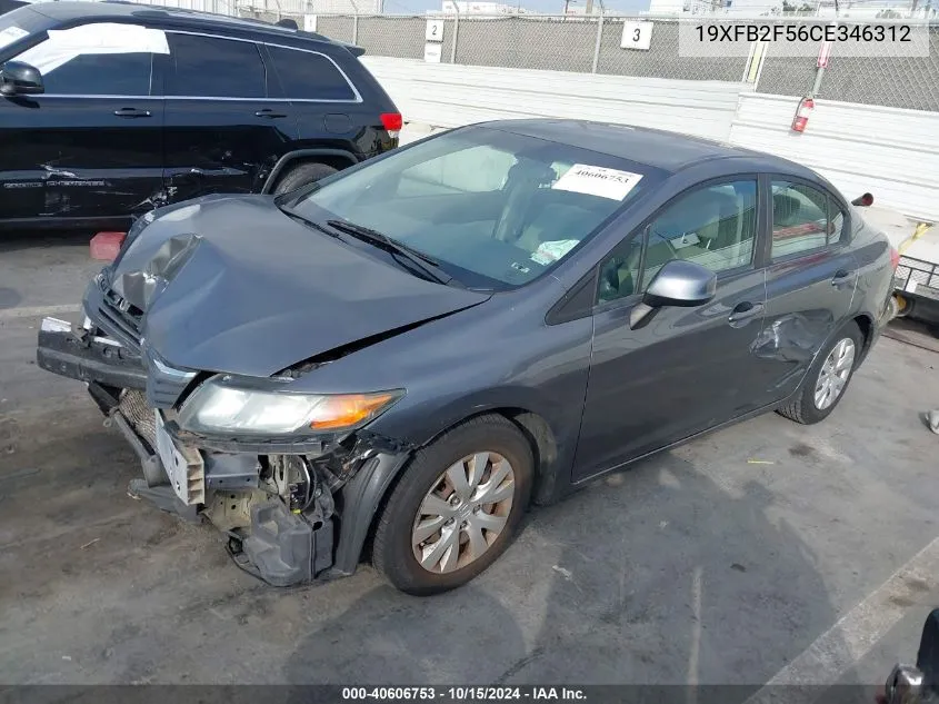 19XFB2F56CE346312 2012 Honda Civic Sdn Lx