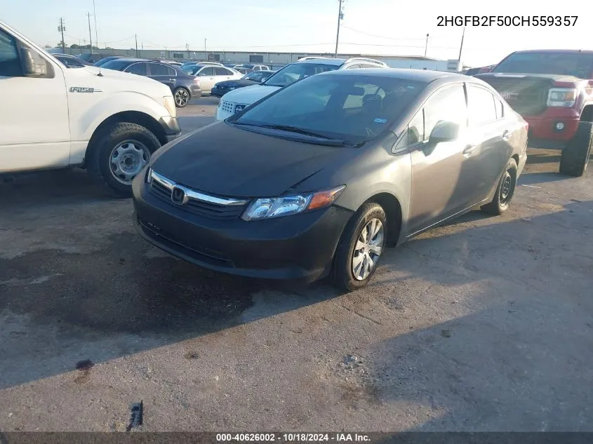 2HGFB2F50CH559357 2012 Honda Civic Lx