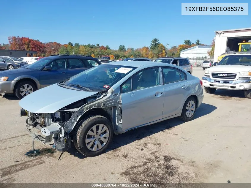 2012 Honda Civic Sdn Lx VIN: 19XFB2F56DEO85375 Lot: 40630764