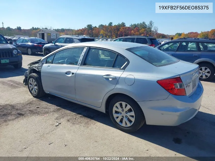 2012 Honda Civic Sdn Lx VIN: 19XFB2F56DEO85375 Lot: 40630764