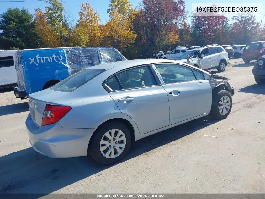 2012 Honda Civic Sdn Lx VIN: 19XFB2F56DEO85375 Lot: 40630764