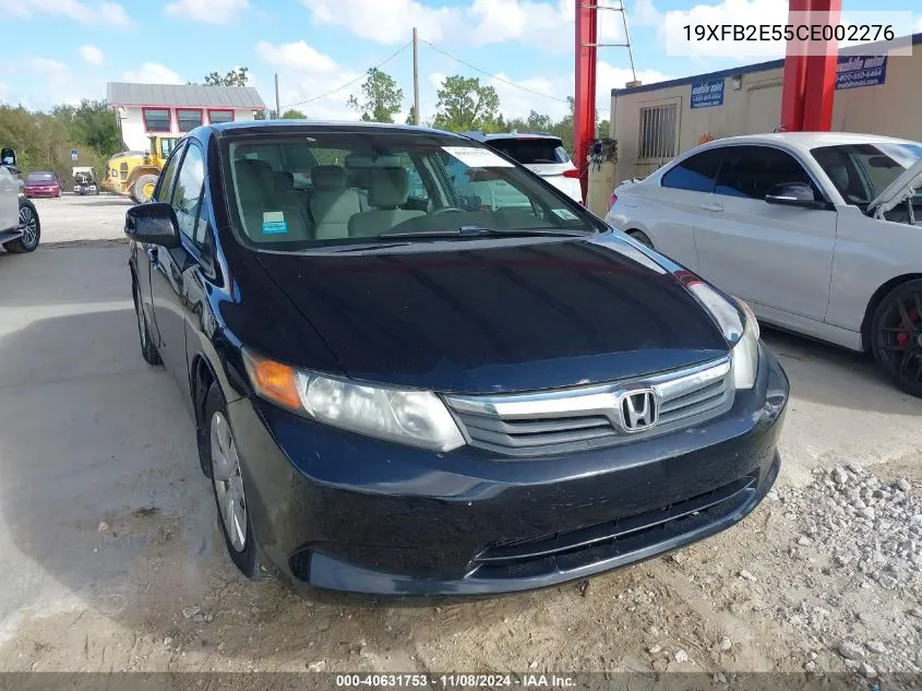 2012 Honda Civic Lx VIN: 19XFB2E55CE002276 Lot: 40631753