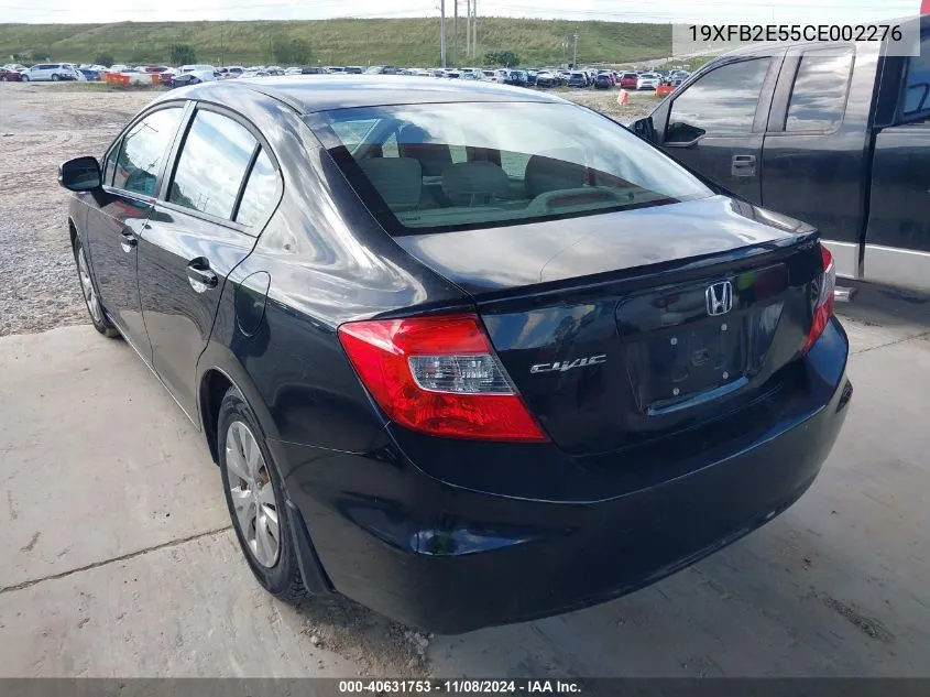 2012 Honda Civic Lx VIN: 19XFB2E55CE002276 Lot: 40631753