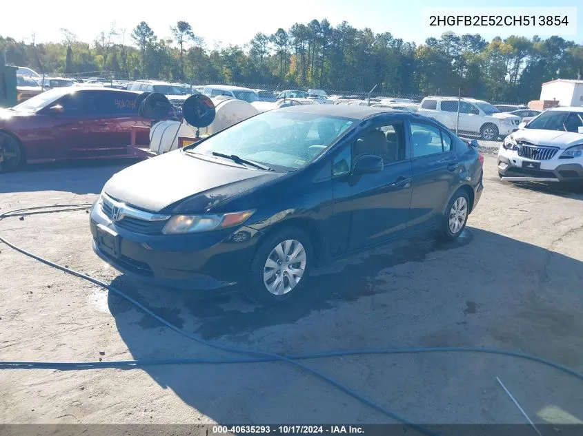 2HGFB2E52CH513854 2012 Honda Civic Lx