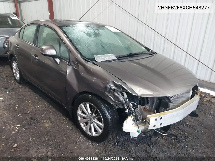 2HGFB2F8XCH548277 2012 Honda Civic Ex