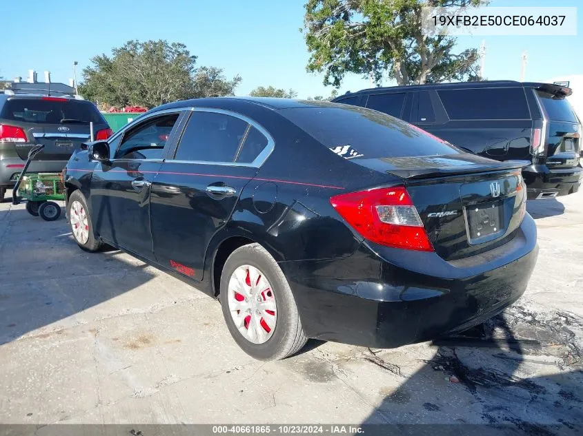 2012 Honda Civic Lx VIN: 19XFB2E50CE064037 Lot: 40661865