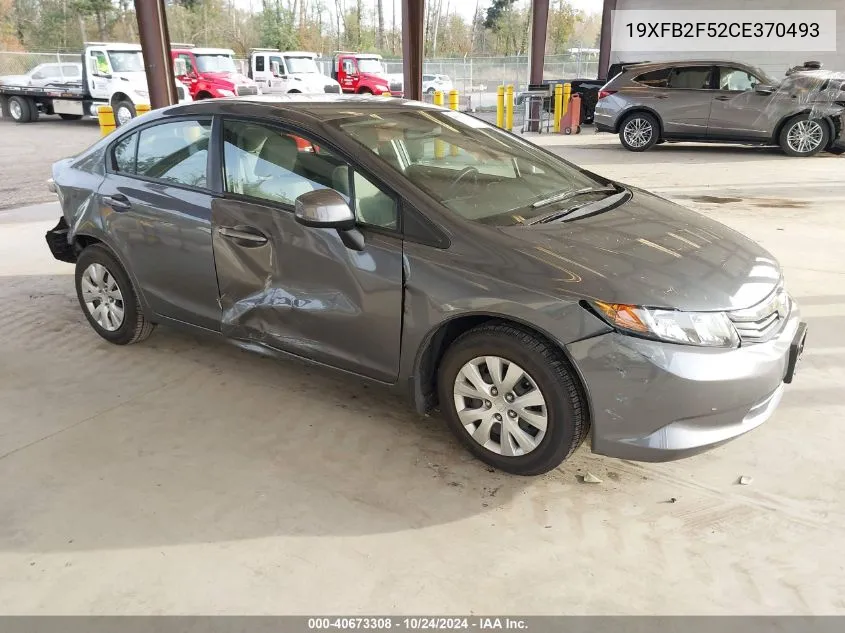 19XFB2F52CE370493 2012 Honda Civic Sdn Lx