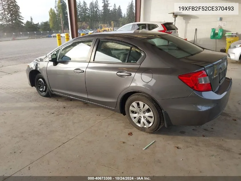 19XFB2F52CE370493 2012 Honda Civic Sdn Lx