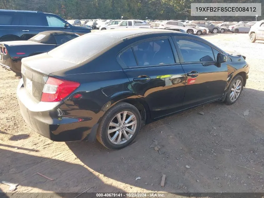 2012 Honda Civic Ex VIN: 19XFB2F85CE008412 Lot: 40679141