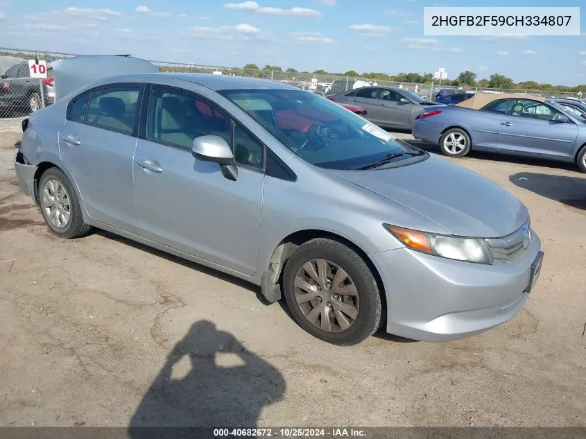 2HGFB2F59CH334807 2012 Honda Civic Sdn Lx