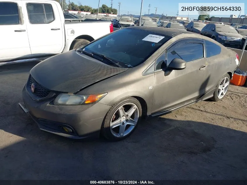 2012 Honda Civic Lx VIN: 2HGFG3B59CH564330 Lot: 40683876