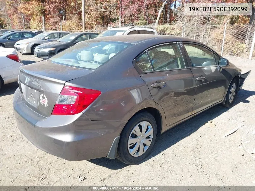 19XFB2F59CE392099 2012 Honda Civic Sdn Lx