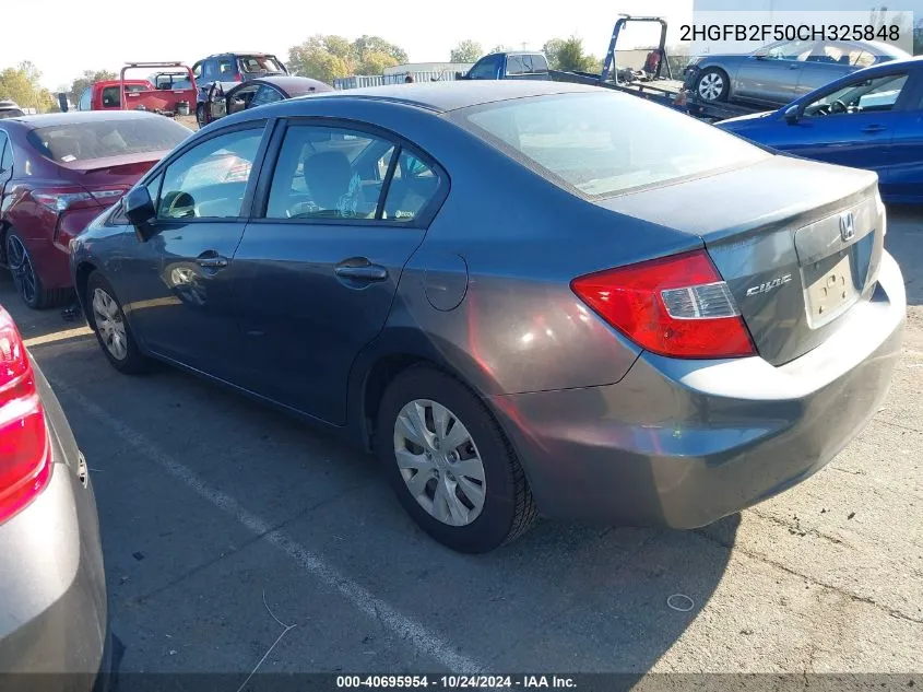 2HGFB2F50CH325848 2012 Honda Civic Sdn Lx