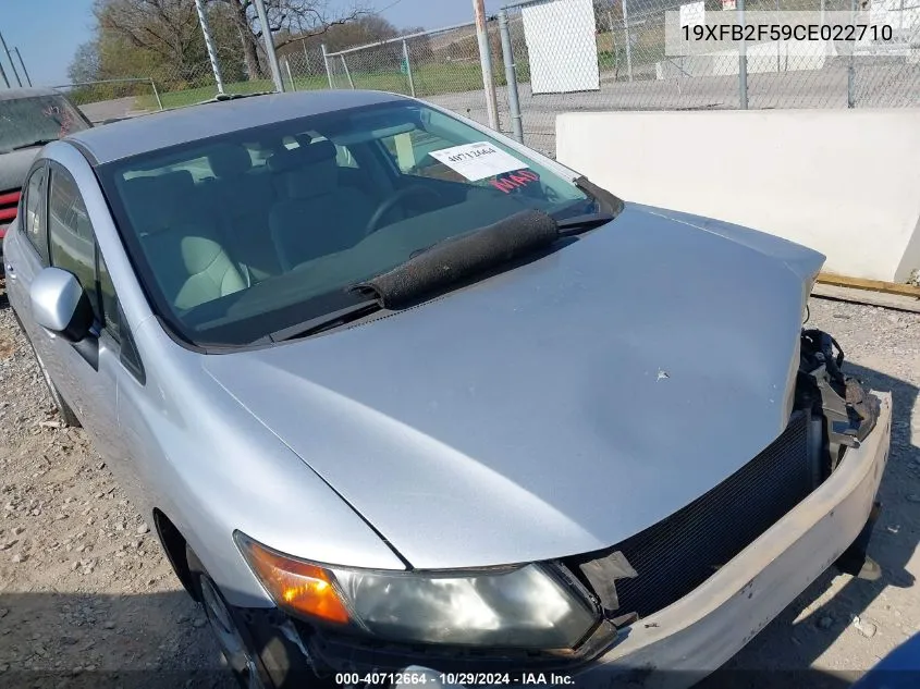 2012 Honda Civic Sdn Lx VIN: 19XFB2F59CE022710 Lot: 40712664