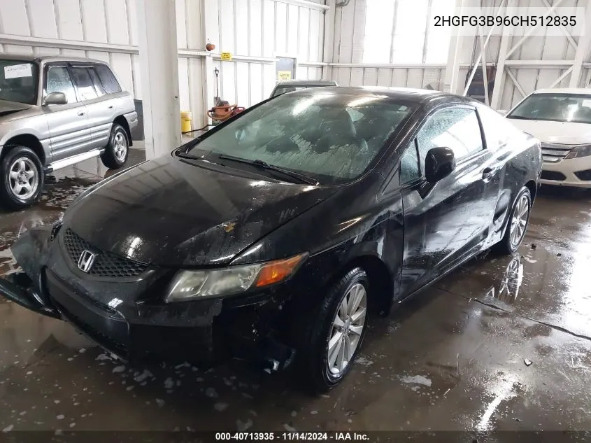 2012 Honda Civic Ex-L VIN: 2HGFG3B96CH512835 Lot: 40713935