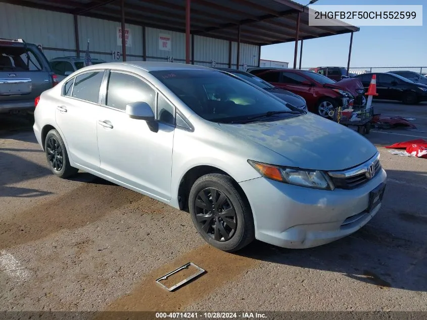 2012 Honda Civic Lx VIN: 2HGFB2F50CH552599 Lot: 40714241