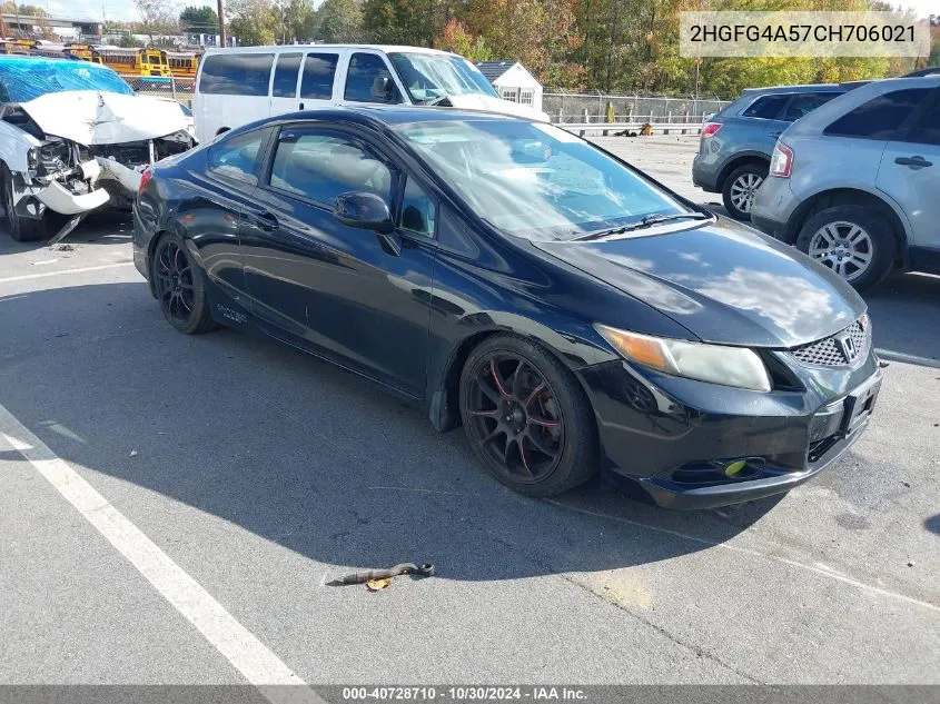 2012 Honda Civic Si VIN: 2HGFG4A57CH706021 Lot: 40728710