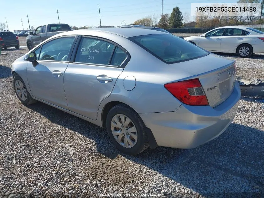 2012 Honda Civic Lx VIN: 19XFB2F55CE014488 Lot: 40799020