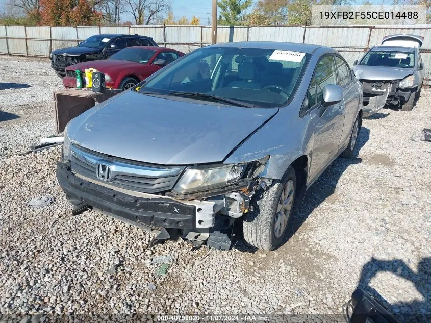 2012 Honda Civic Lx VIN: 19XFB2F55CE014488 Lot: 40799020