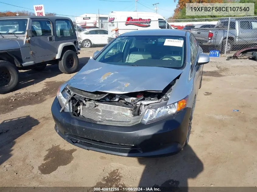 2012 Honda Civic Lx VIN: 19XFB2F58CE107540 Lot: 40812255