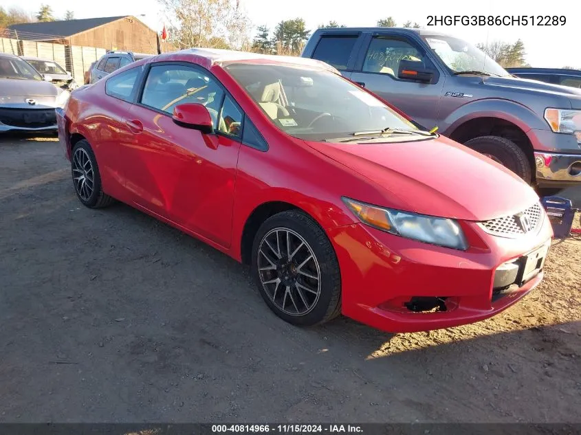 2012 Honda Civic Ex VIN: 2HGFG3B86CH512289 Lot: 40814966