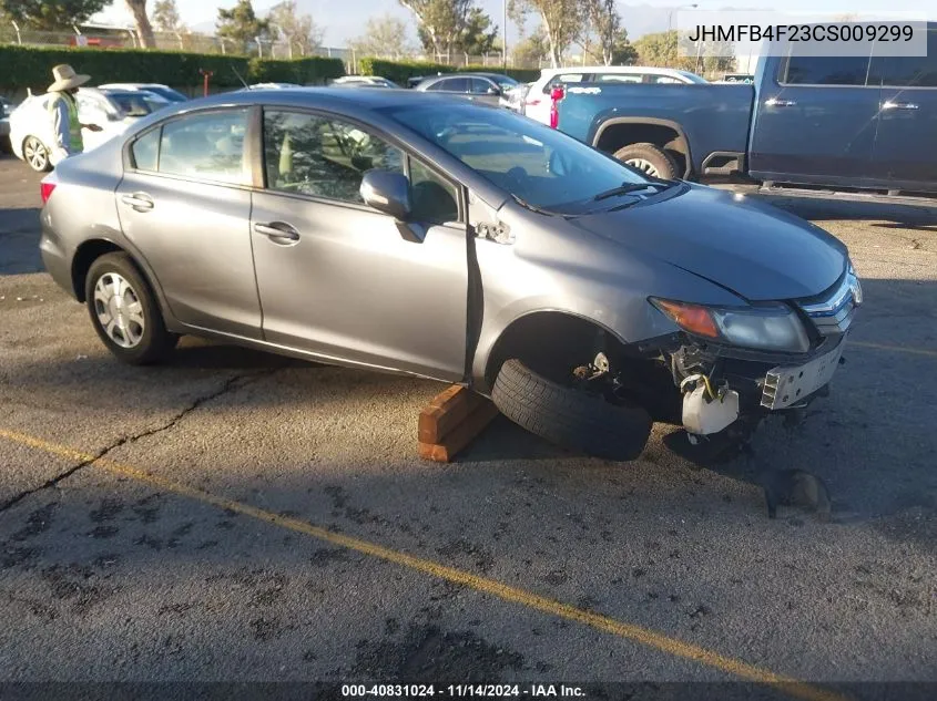 2012 Honda Civic Hybrid VIN: JHMFB4F23CS009299 Lot: 40831024