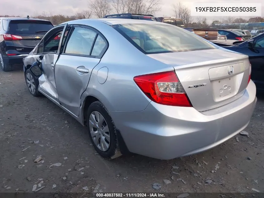 2012 Honda Civic Lx VIN: 19XFB2F5XCE050385 Lot: 40837502