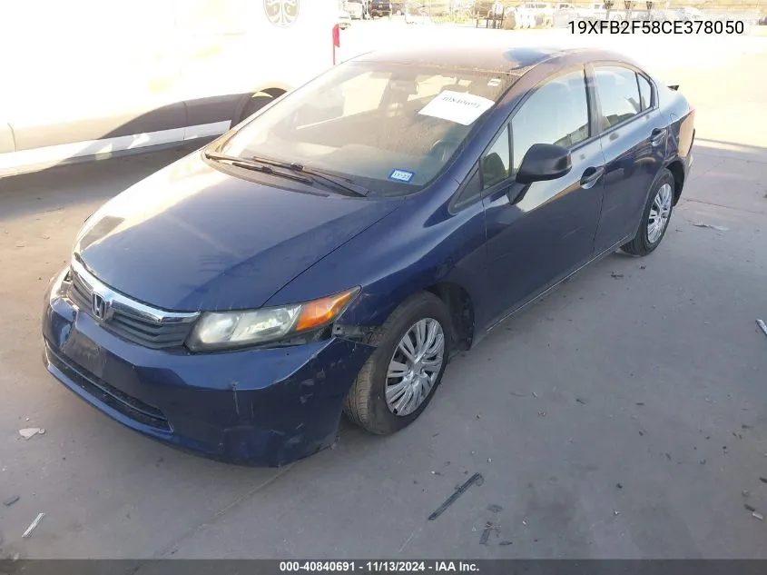 2012 Honda Civic Lx VIN: 19XFB2F58CE378050 Lot: 40840691